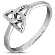 Plain Solid Sterling Silver Celtic Trinity Knot Ring, rp791